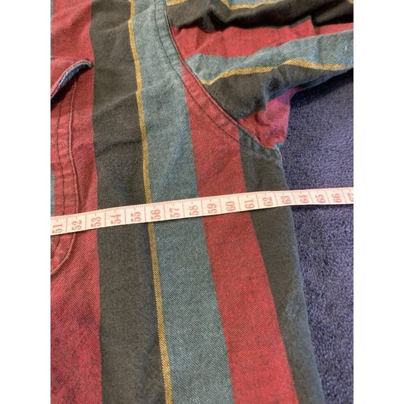 Vintage Eddie Bauer Striped Button Up Flannel Made In USA Workwear Men’s XL - Picture 9 of 10